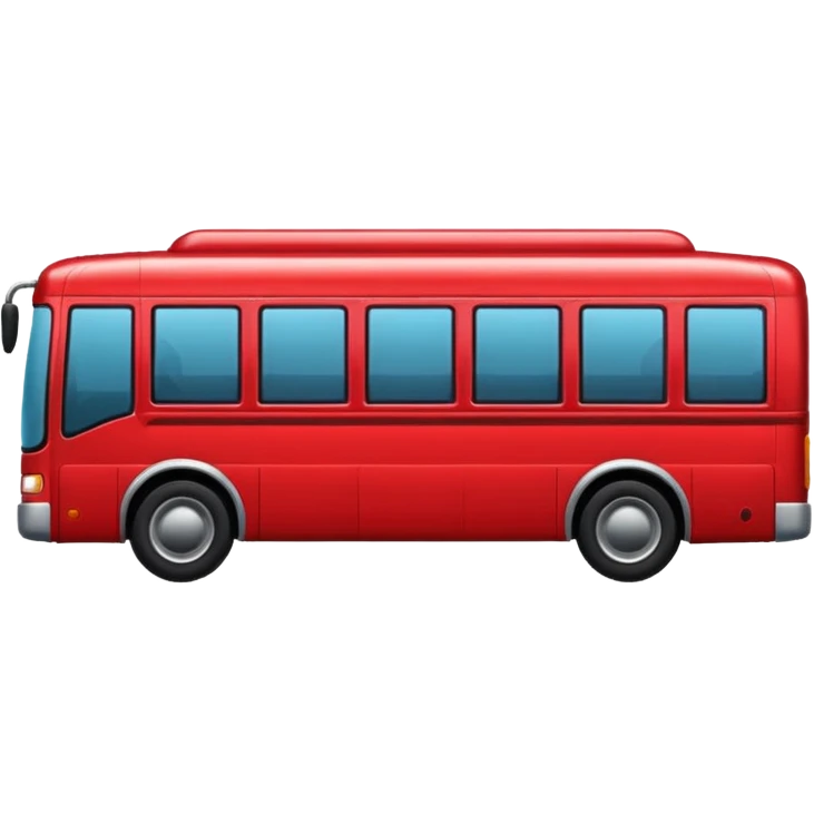 Bus image. View left Side. emoji