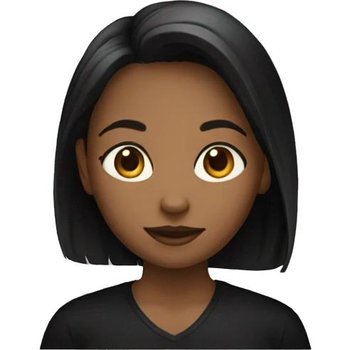 Girl in black emoji