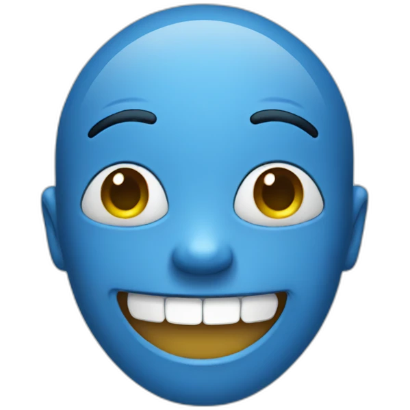 blue smily face emoji