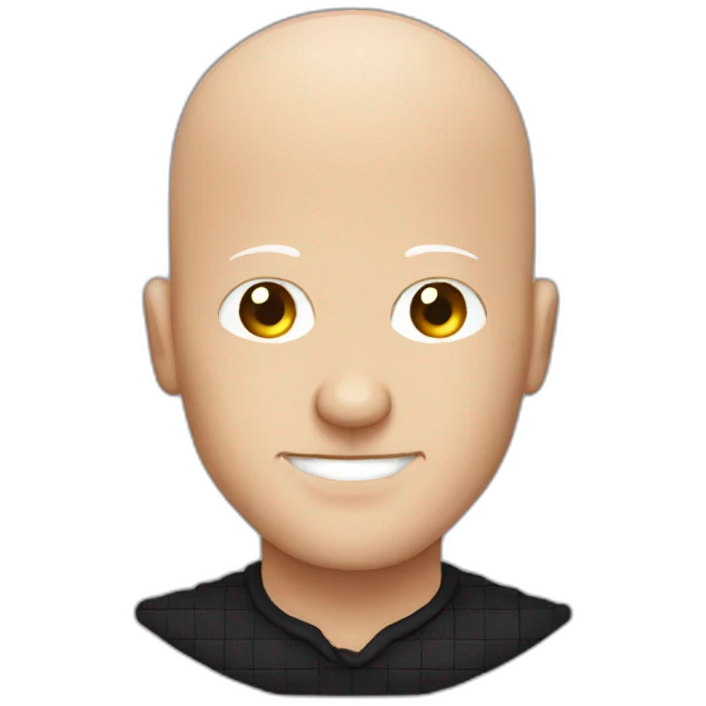 bald man glass pixel art emoji