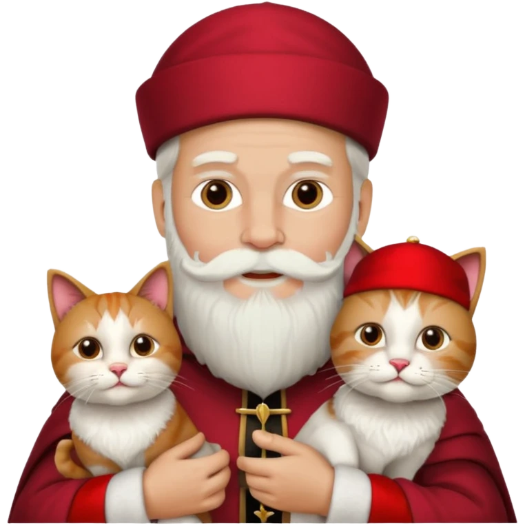 sinterklaas maar hij houd een kat vast emoji