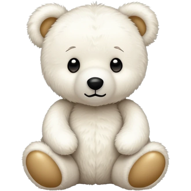 White teddy bear with A’s emoji