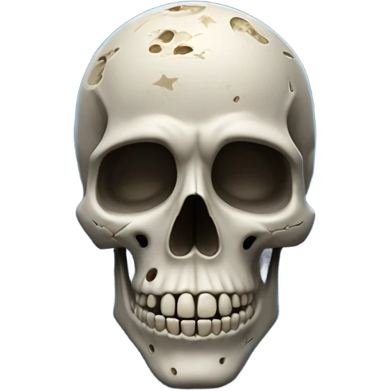 skull face with space background emoji