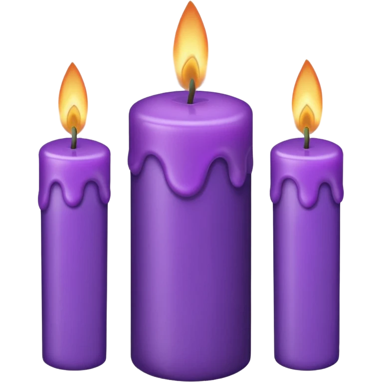purple candles emoji