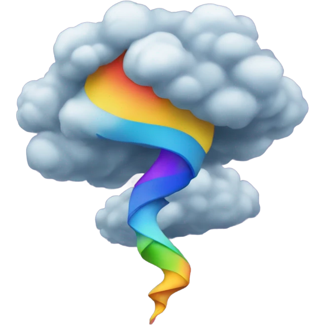 Tornado of multiple colors emoji