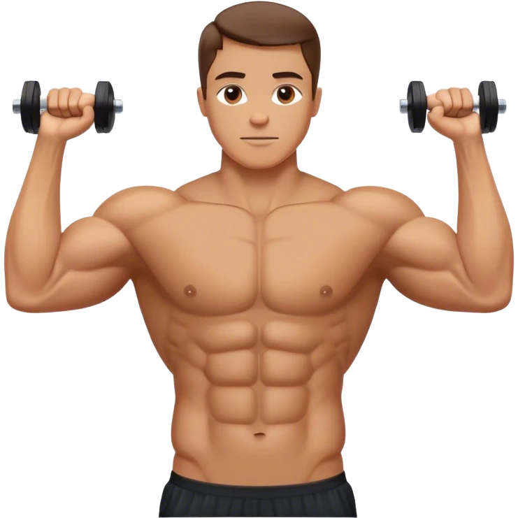 dumbbell arms straight to the side deltoid exercise emoji