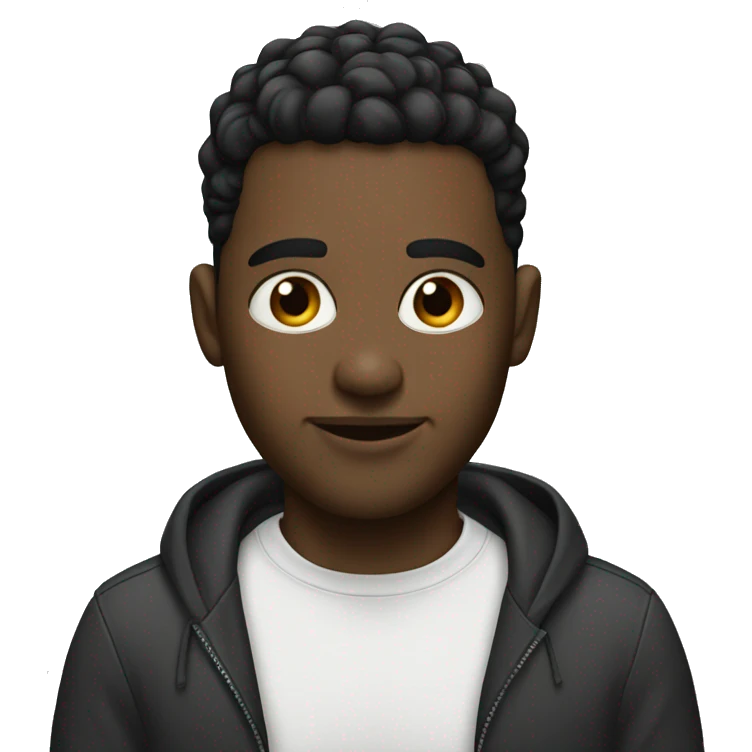 Black man with low taper fade  emoji