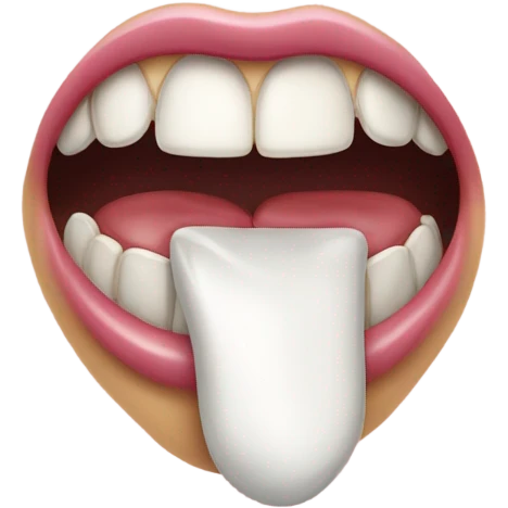 Hiding tooth emoji