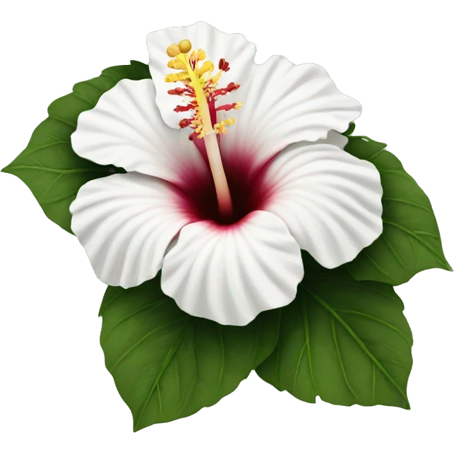 white hibiscus  emoji