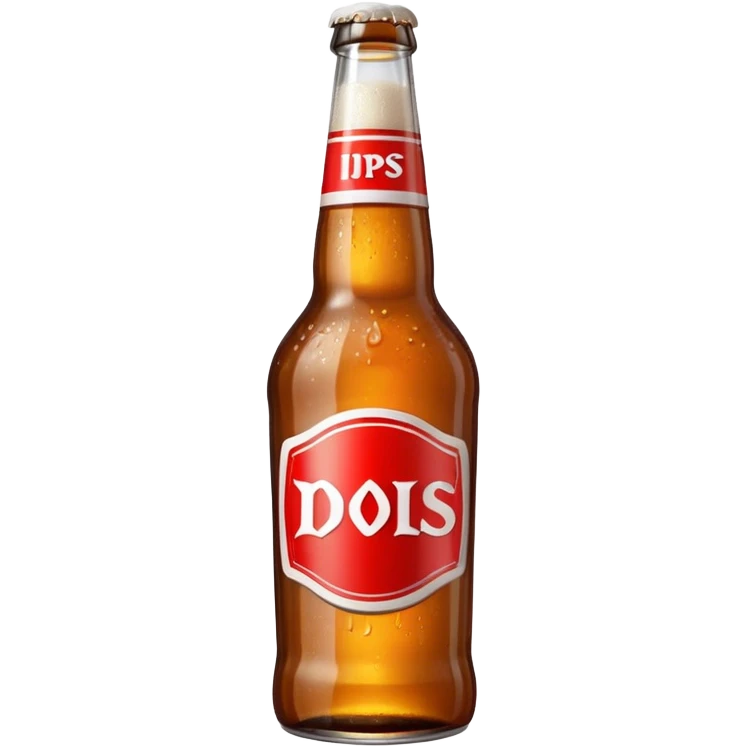 Bottle of beer with desparados on it in red letters emoji