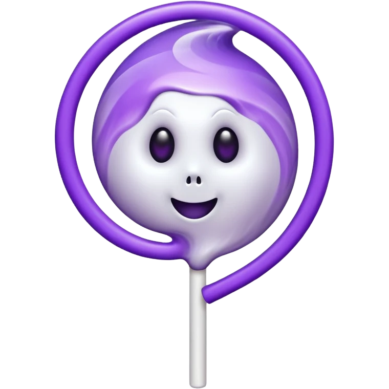ghost lolipop purple and white emoji