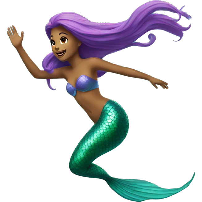 mermaid flying emoji