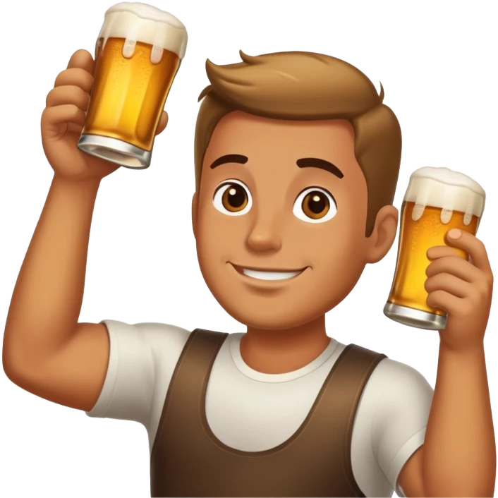Men drinking beer emoji
