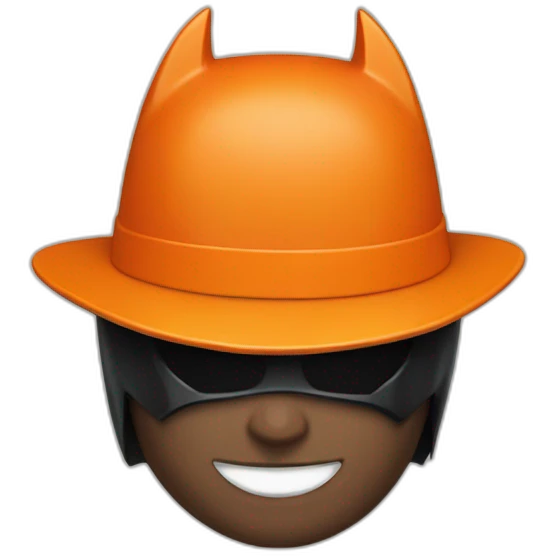 Batman avec une peruque orange emoji