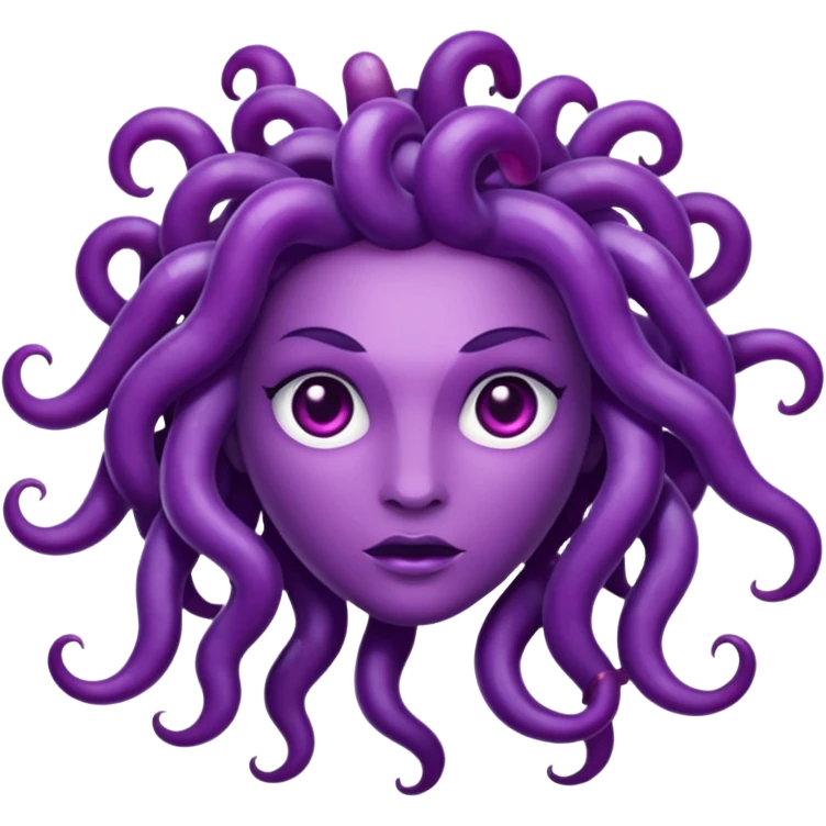 Hazme una medusa con piel de uva morada emoji