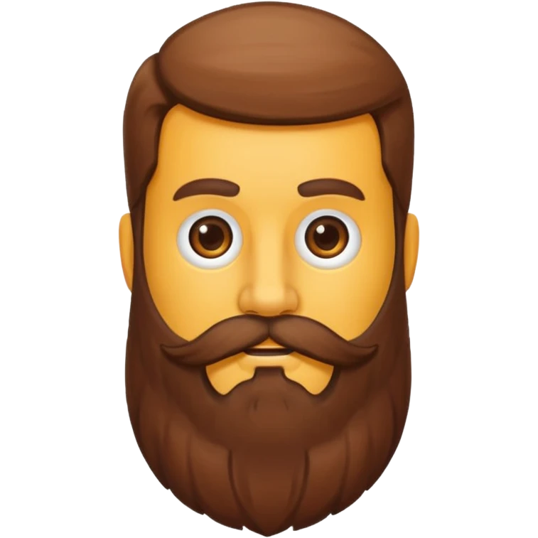 Long brown beard emoji. Only beard. emoji