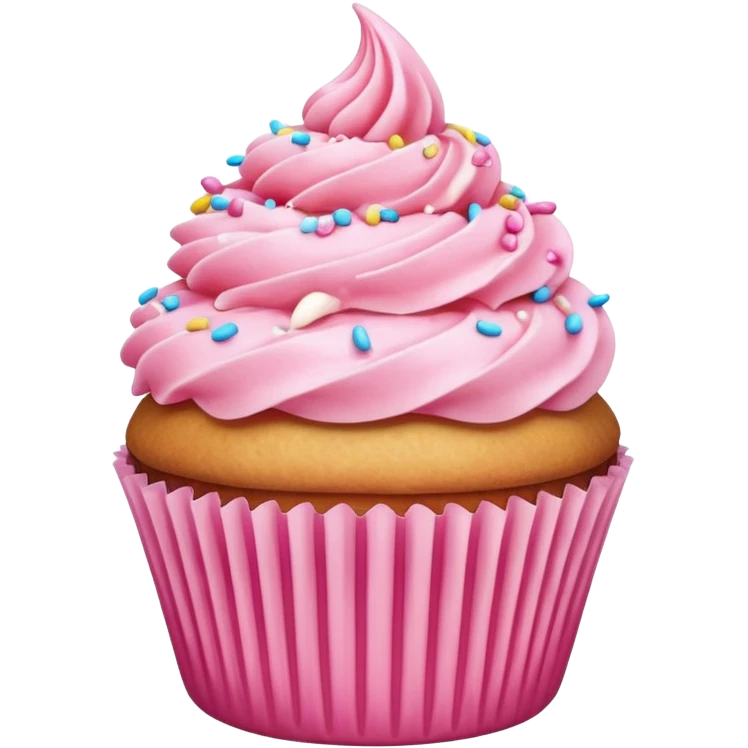 Cupcake with pink icing emoji