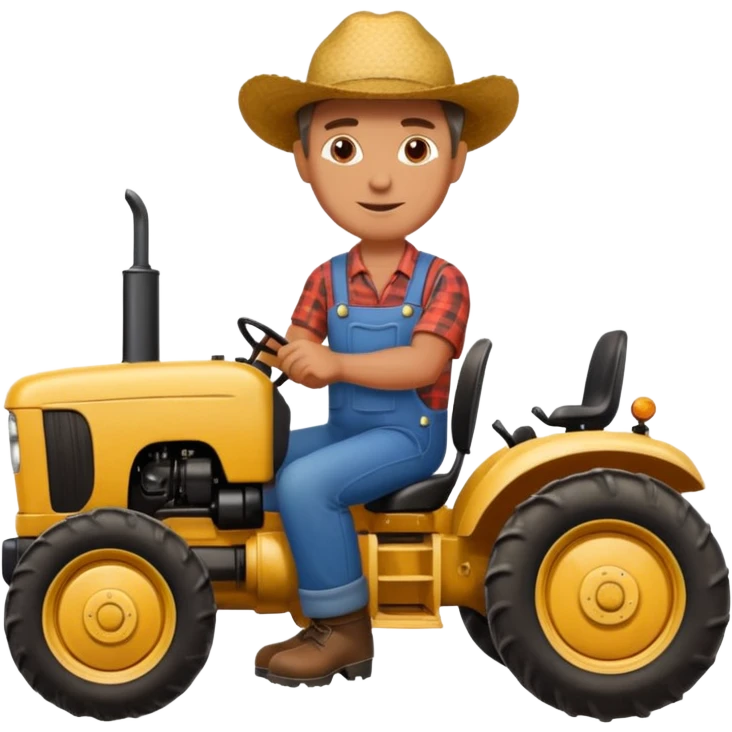 farmer on a tractor emoji