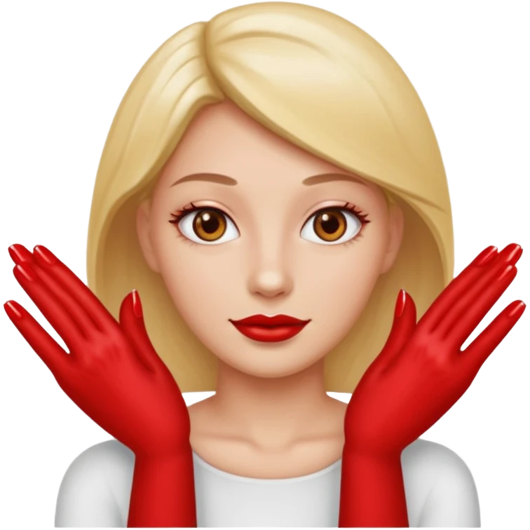 red manucure emoji