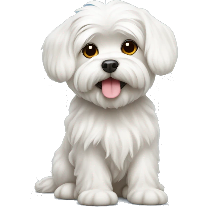 a cute maltese dog  emoji