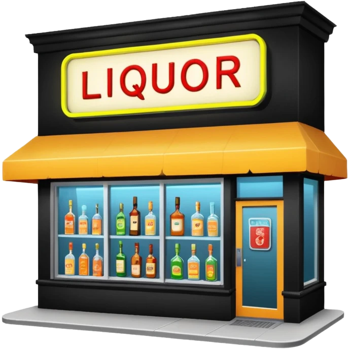 tienda de licor que se vea desde a fuera emoji