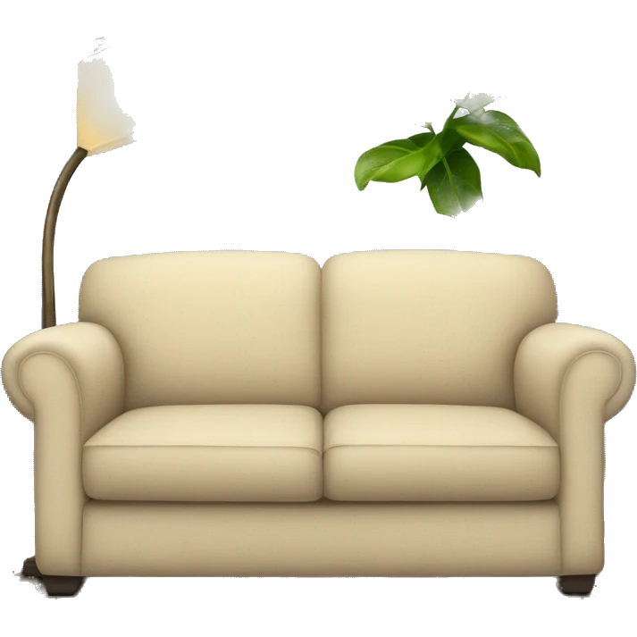 couch with a plant and a lamp emoji
