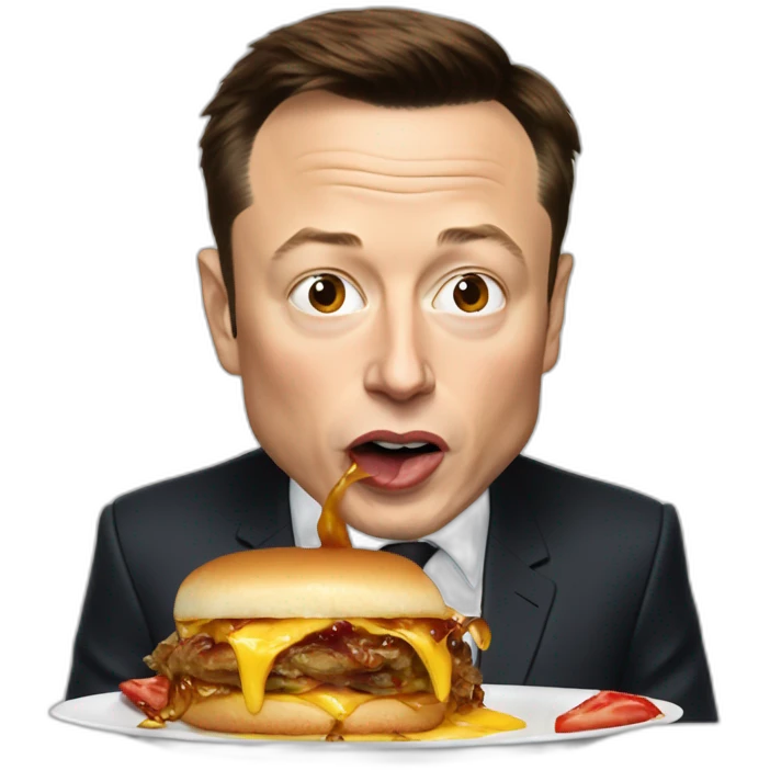 elon musk eating Emmanuel macron emoji