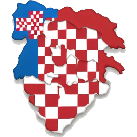 Shape of Croatia country emoji