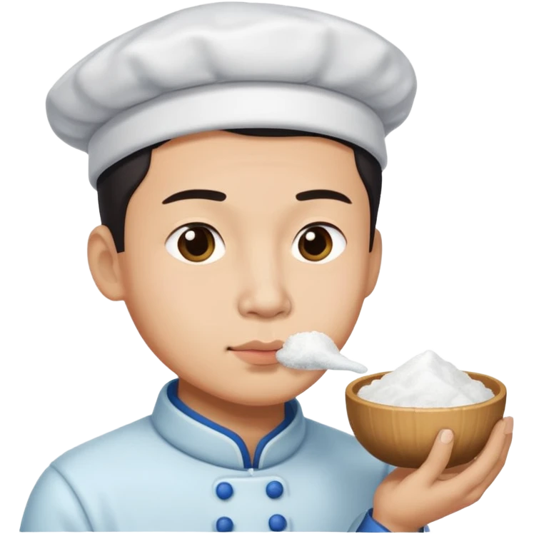 Chinese man sniffing suga emoji
