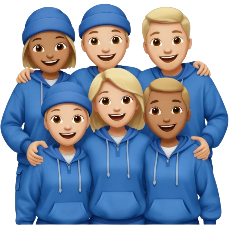 Cholos vestidos de azul con ropa ancha emoji