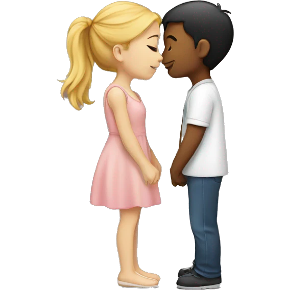 Girl and boy kissing emoji