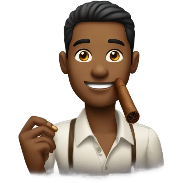 Hold jong man  smoking sigar in Cuba emoji