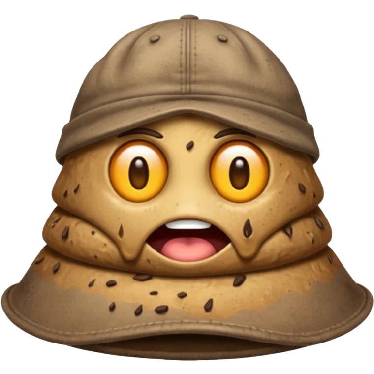 Shit on hat emoji