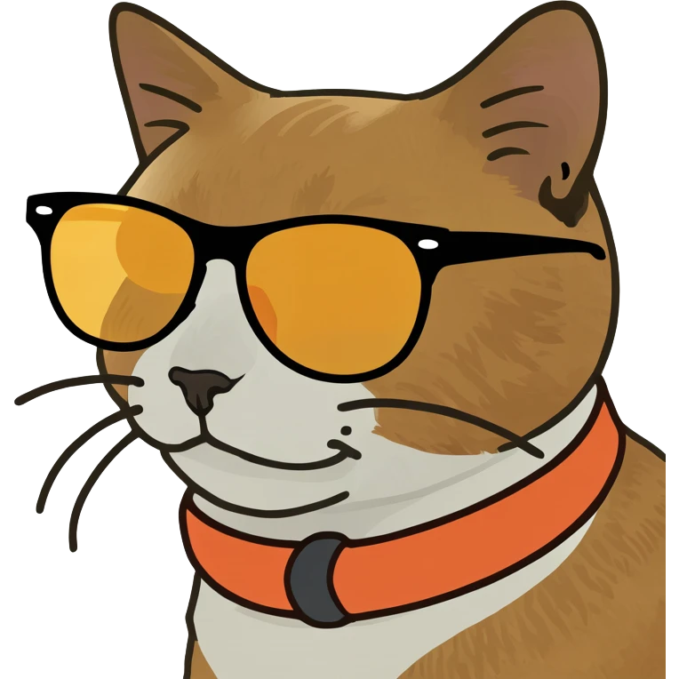 Cat with sunglasses emoji