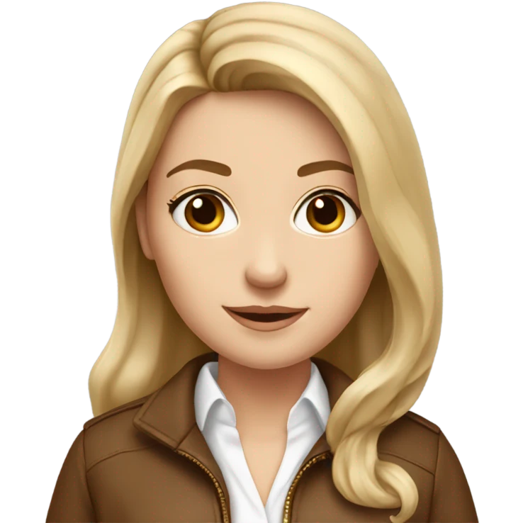 Rich white girl Brown hair with a expensive bag emoji