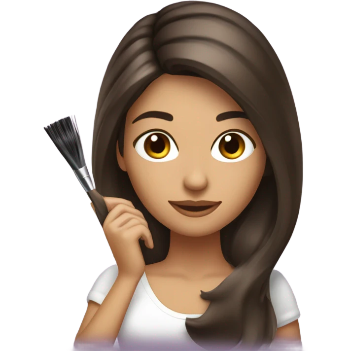 brunette dyeing hair emoji