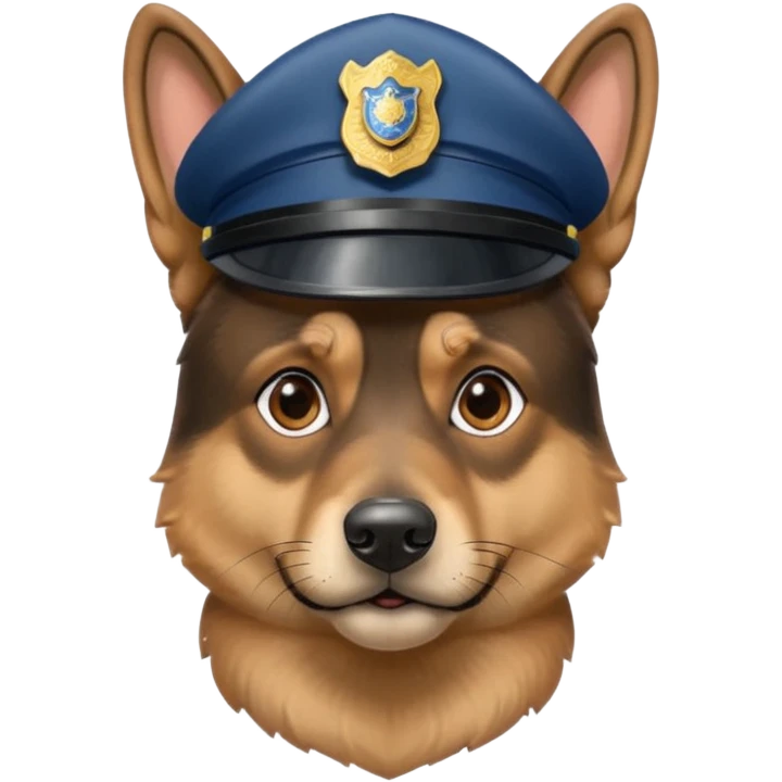 Police dog with police hat emoji