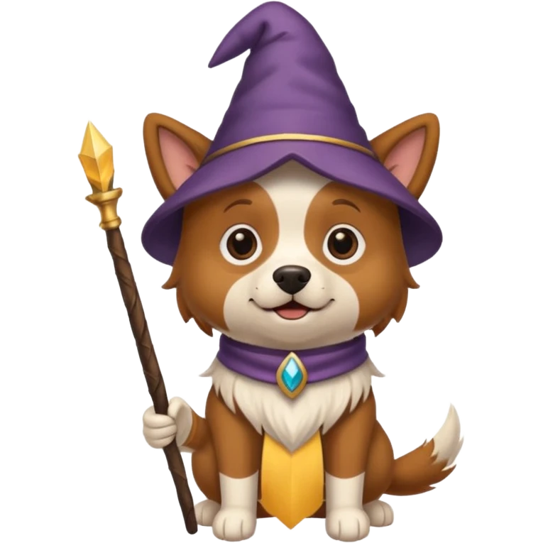 Dog wizard emoji