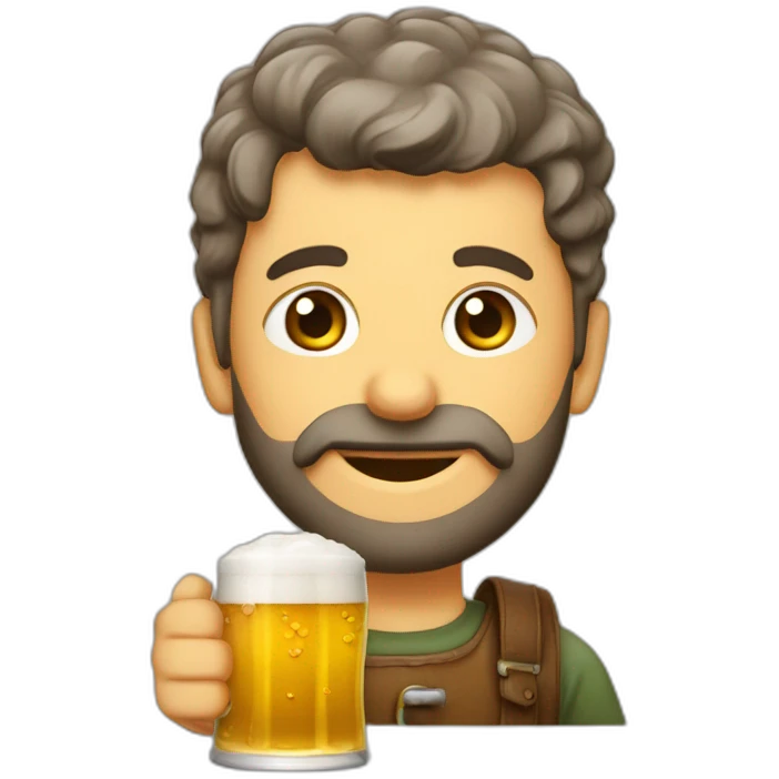 Écrivain qui boit une biere emoji
