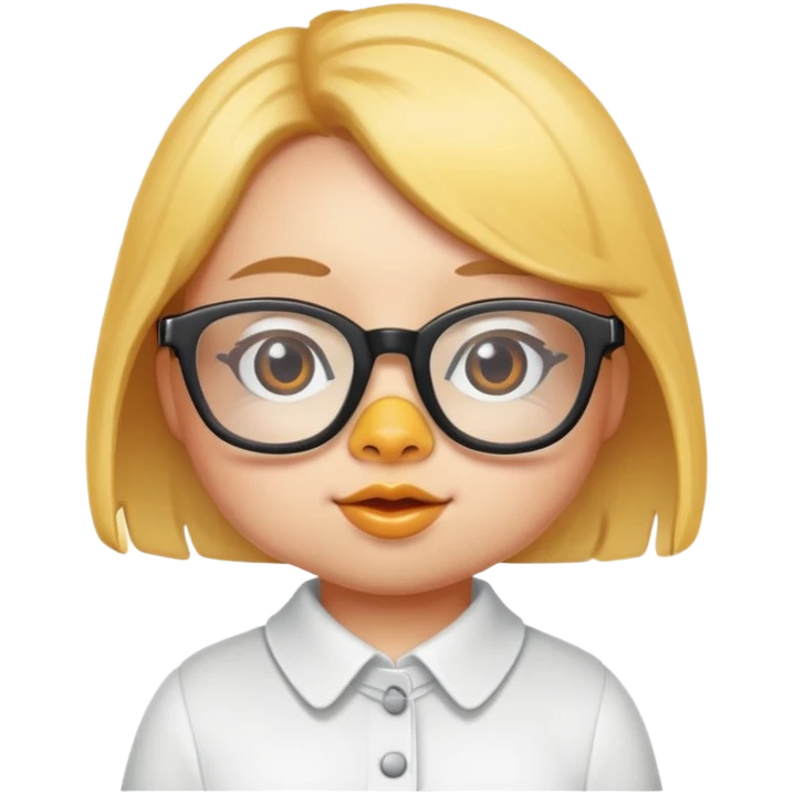 Chick with glasses emoji