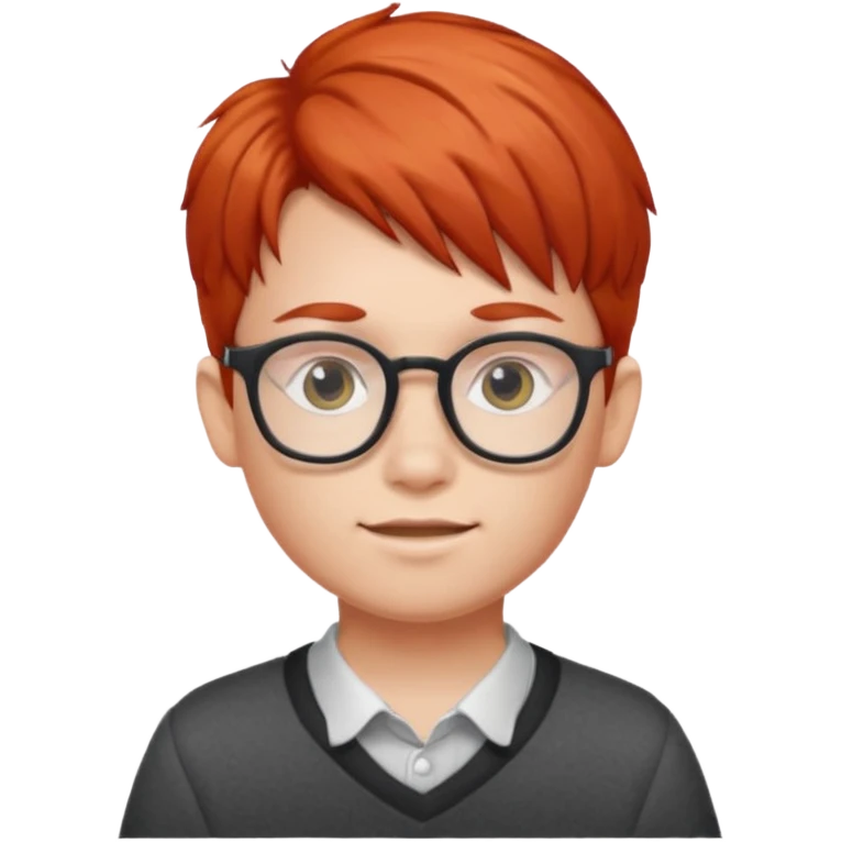 red haired kid with glasses emoji
