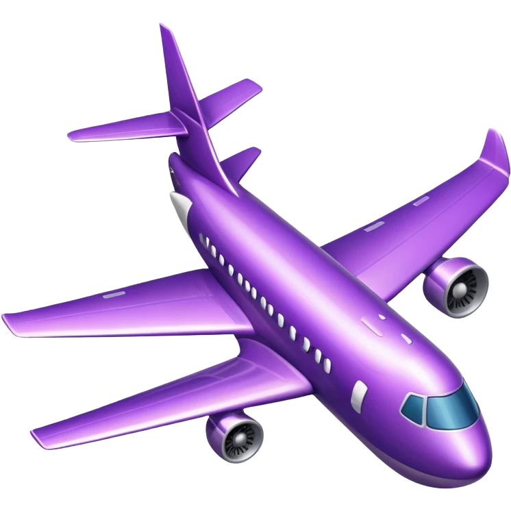 purple airplane emoji