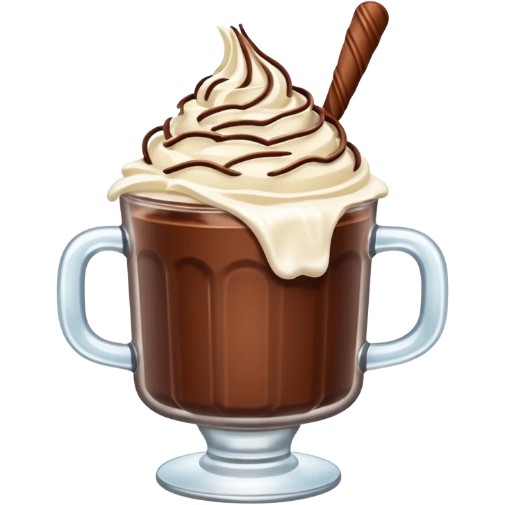 Ice Cacao with whipping cream  emoji