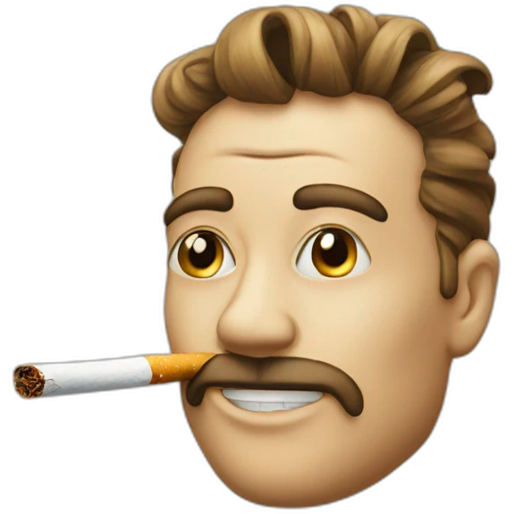 face on a cigarette emoji