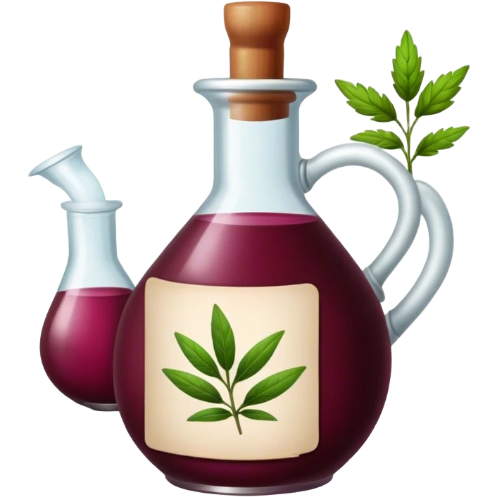 The burgundy color of herbs and potions emoji