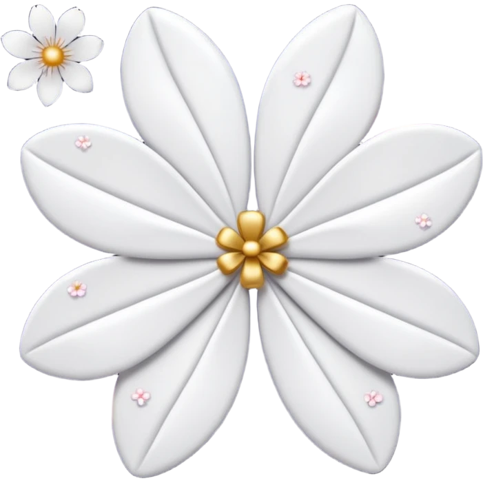 white sakura flower with a bow and galaxy pattern petals emoji