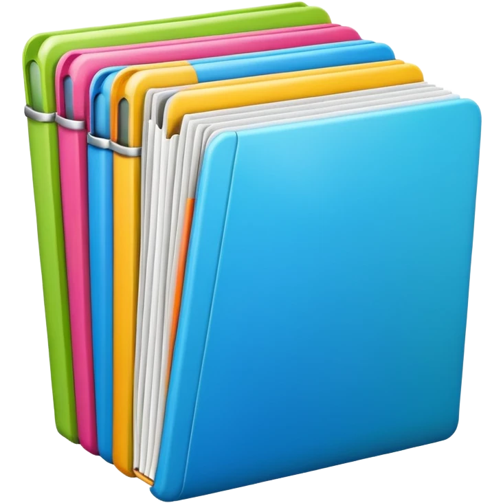emoji of empty open colored magazine emoji