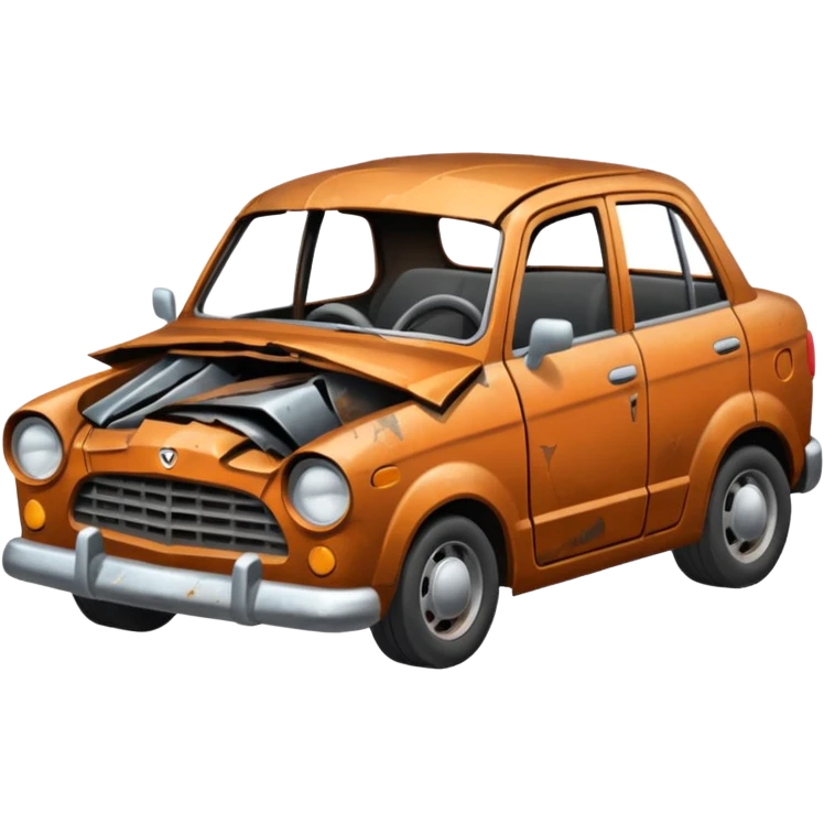 crashed car emoji