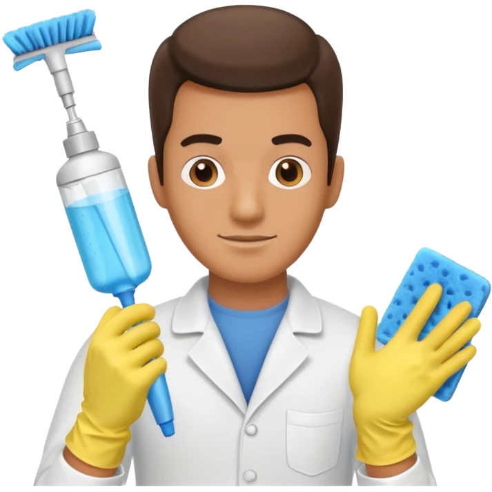 man Cleaning the bathroom emoji