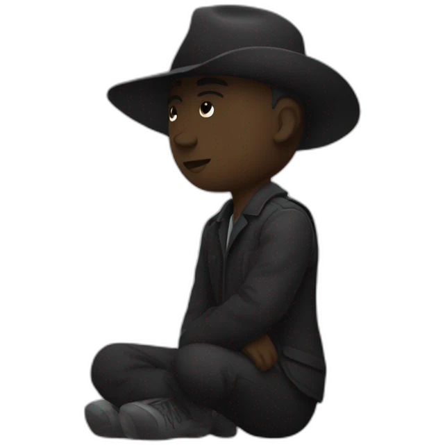 Noir dans un champ emoji